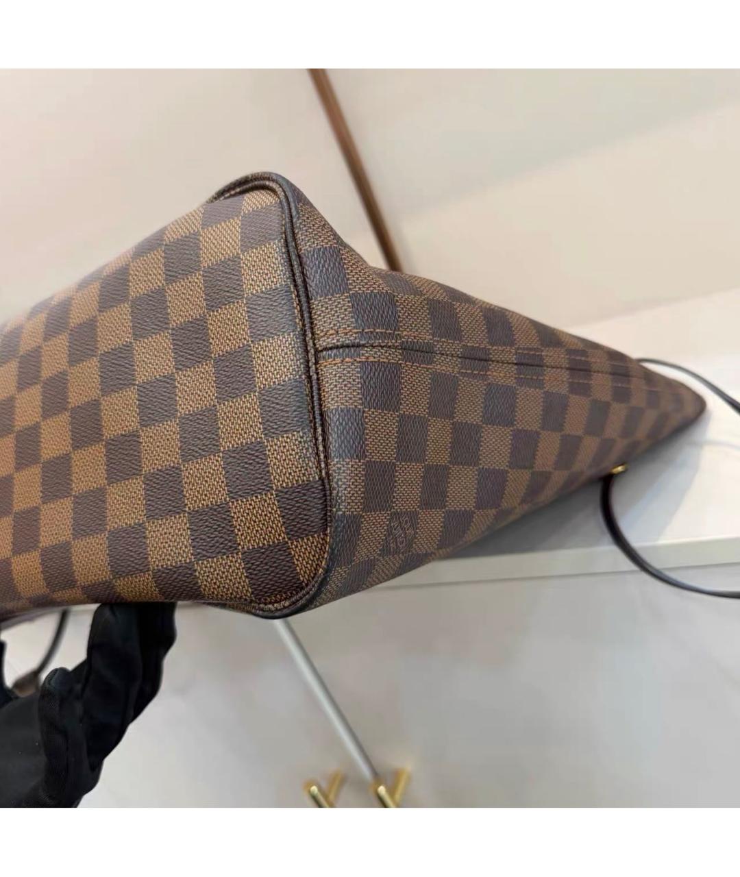 LOUIS VUITTON Коричневая сумка тоут из канвы, фото 7