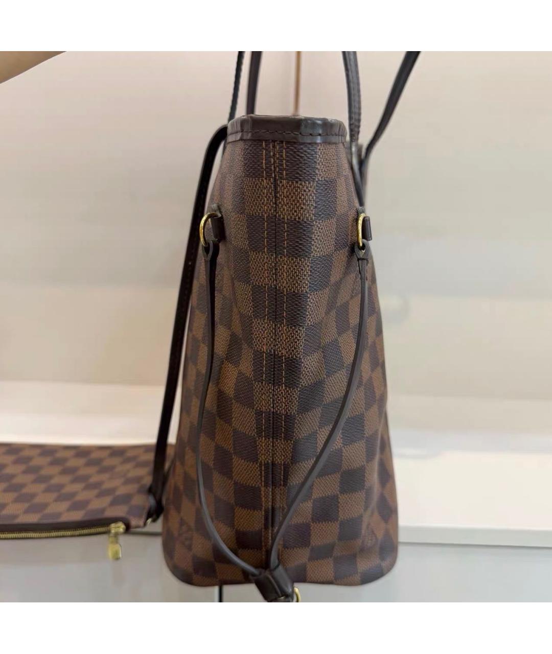 LOUIS VUITTON Коричневая сумка тоут из канвы, фото 3