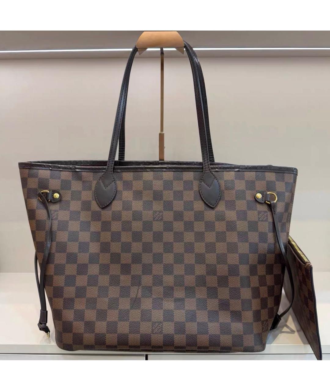 LOUIS VUITTON Коричневая сумка тоут из канвы, фото 9
