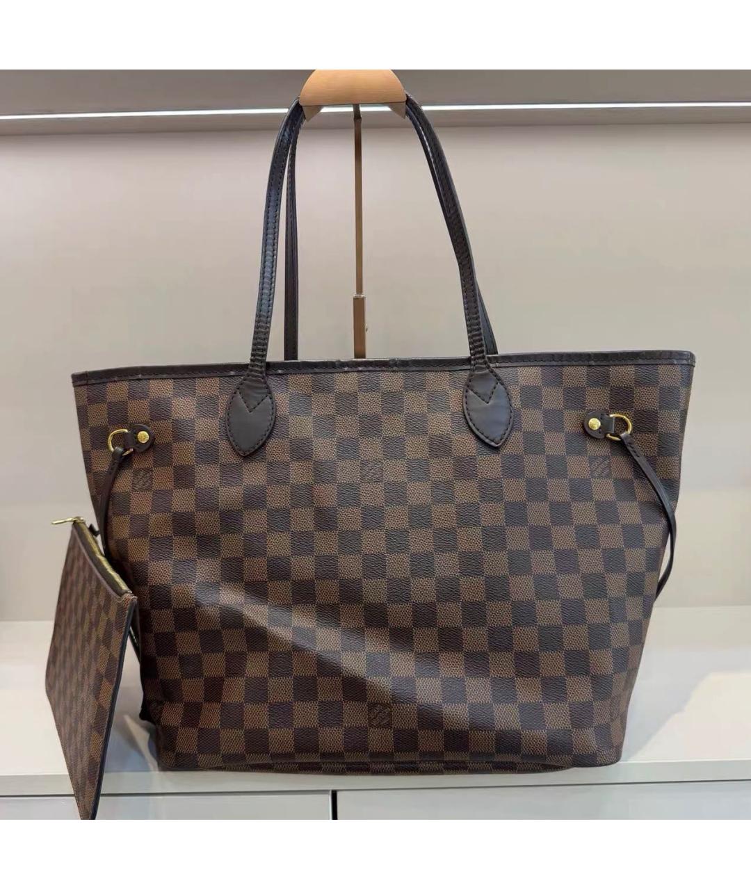 LOUIS VUITTON Коричневая сумка тоут из канвы, фото 2