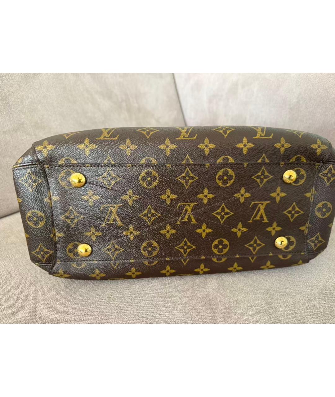 LOUIS VUITTON Коричневая сумка с короткими ручками из канвы, фото 7
