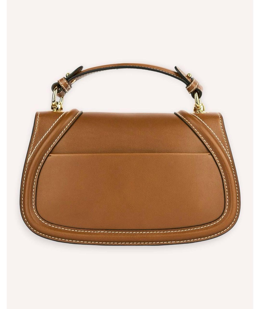 GUCCI Коричневая кожаная сумка через плечо, фото 3