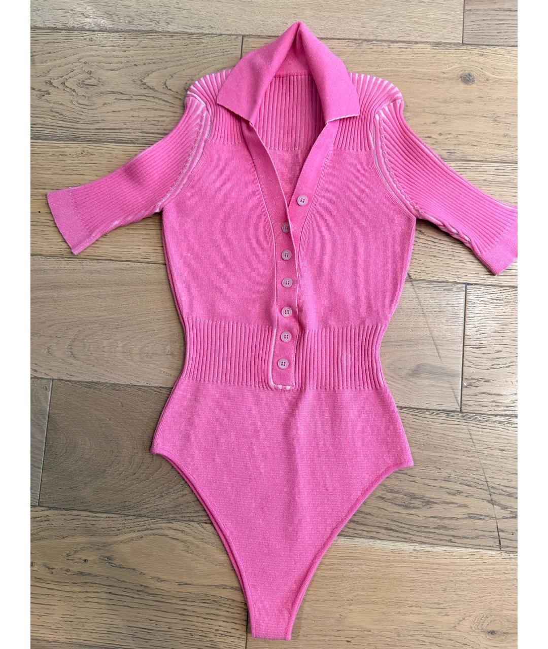 JACQUEMUS Фуксия вискозное боди, фото 7