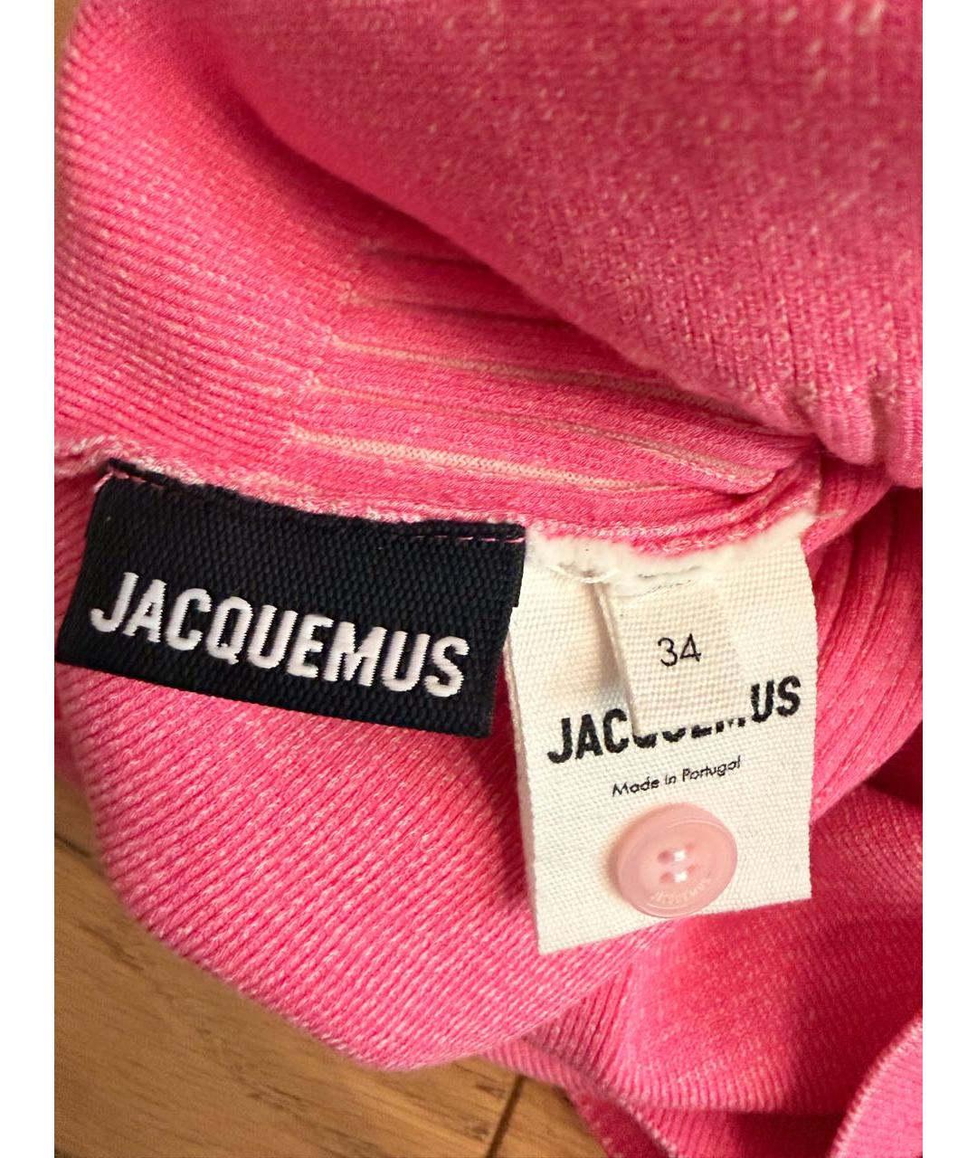 JACQUEMUS Фуксия вискозное боди, фото 3