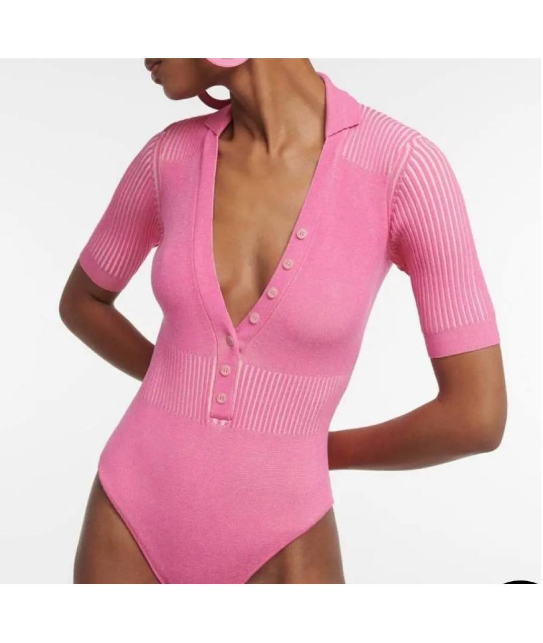 JACQUEMUS Фуксия вискозное боди, фото 6