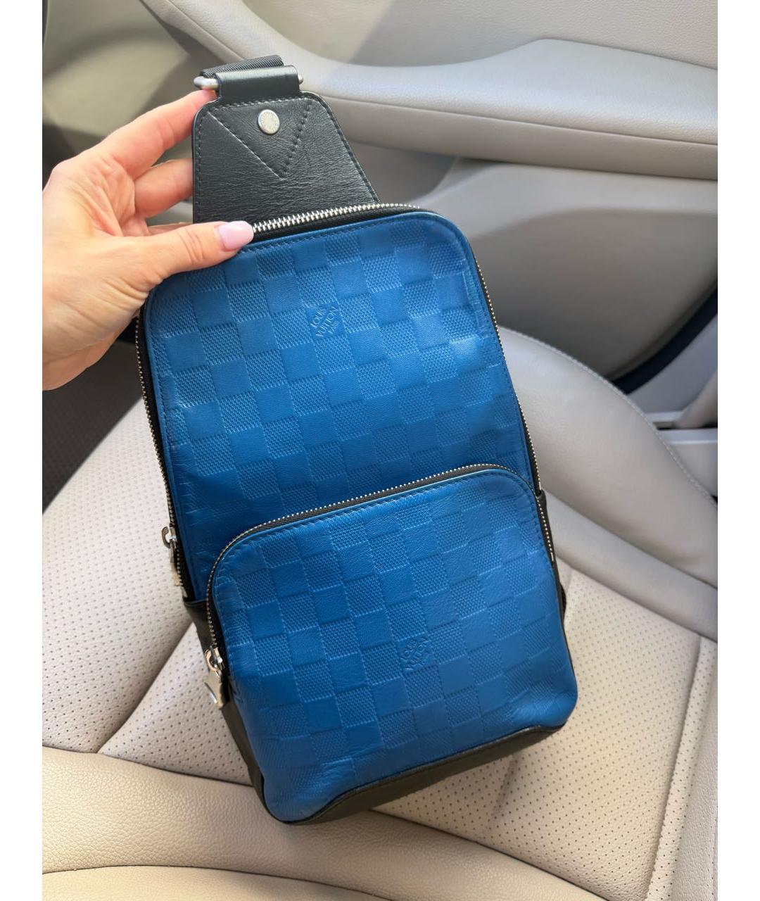 LOUIS VUITTON Синяя кожаная сумка на плечо, фото 3
