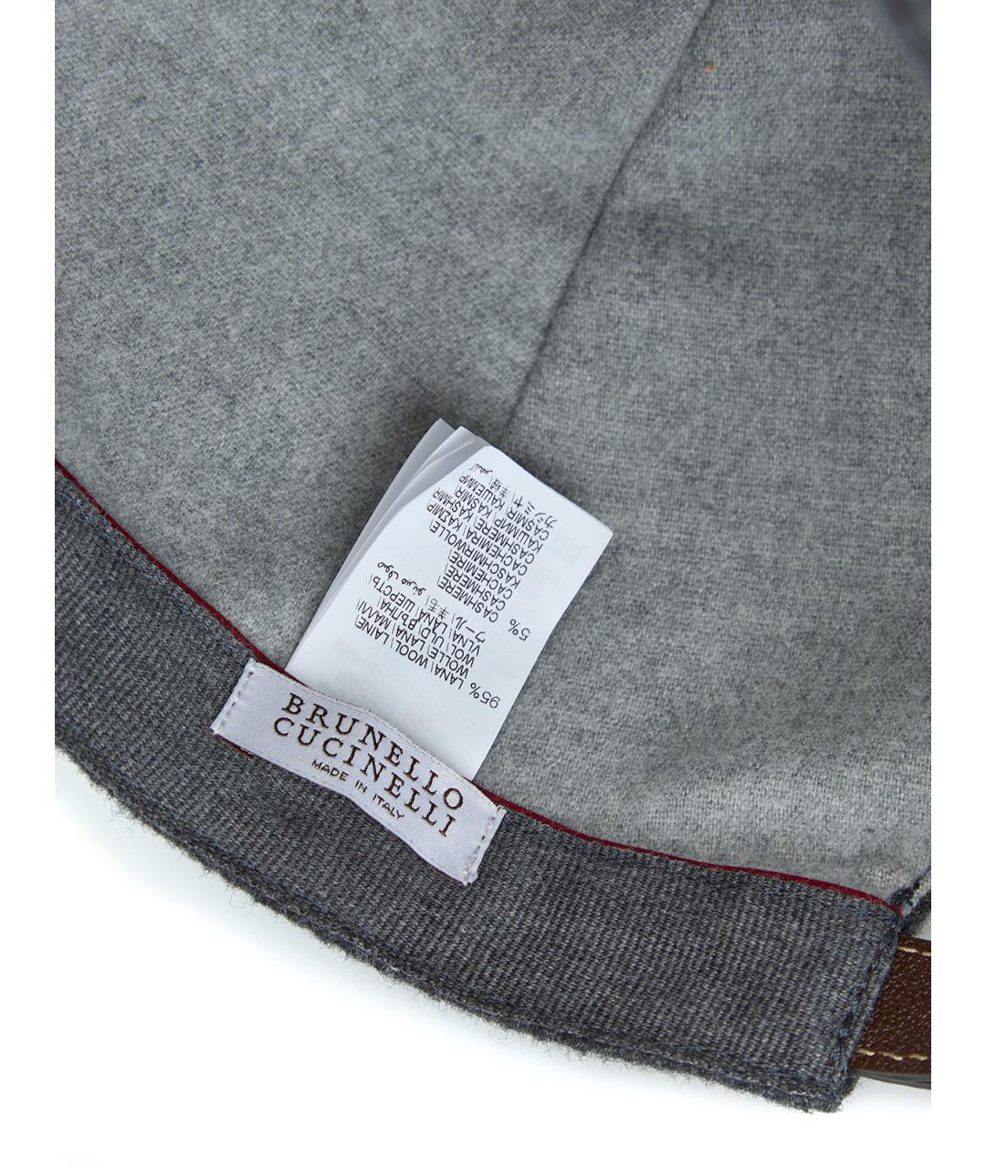 BRUNELLO CUCINELLI Серая шерстяная кепка/бейсболка, фото 5