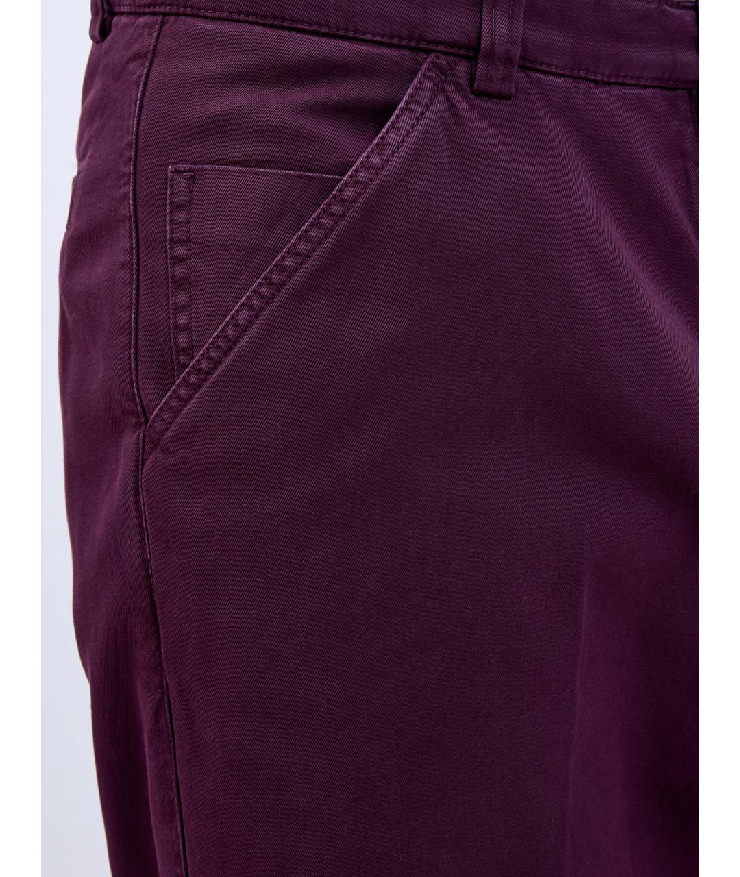 BRUNELLO CUCINELLI Фиолетовые хлопковые повседневные брюки, фото 5