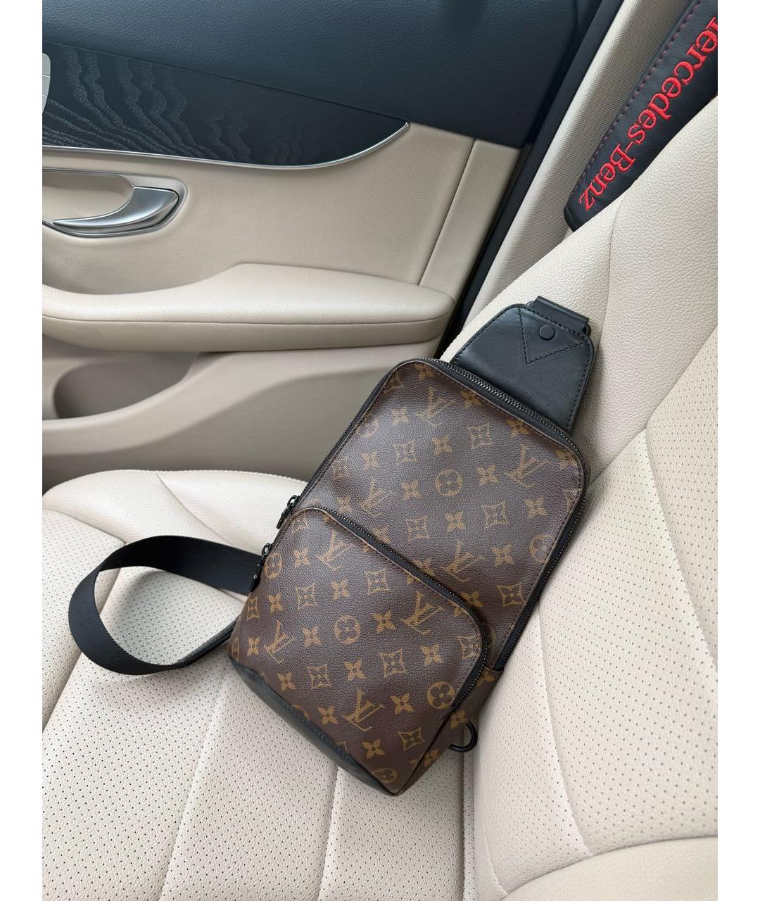 LOUIS VUITTON Коричневая сумка на плечо из канвы, фото 2
