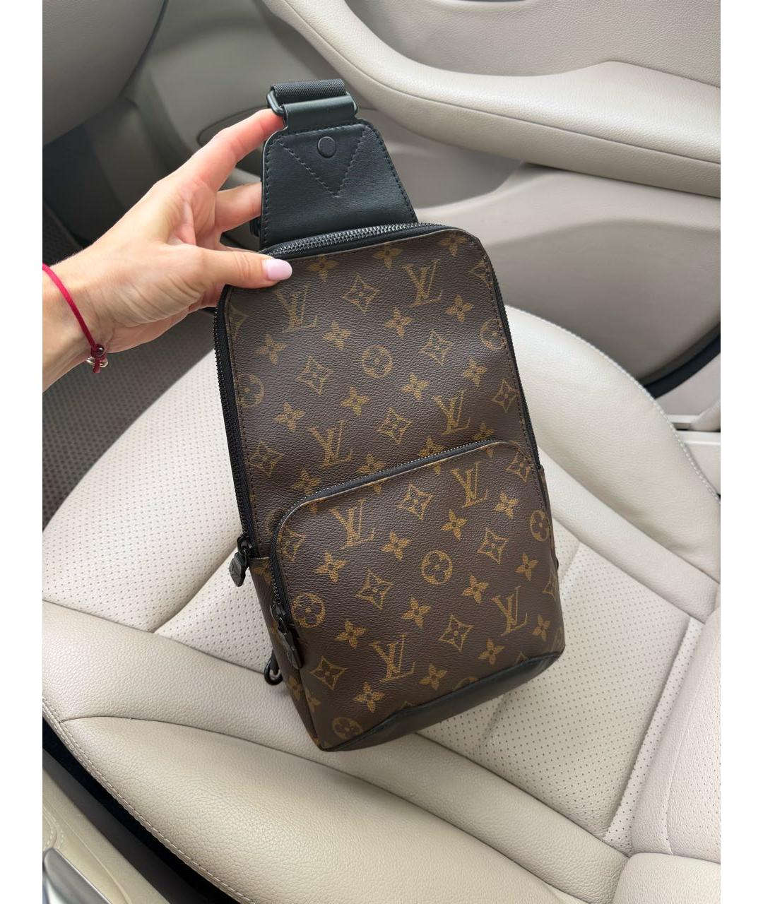 LOUIS VUITTON Коричневая сумка на плечо из канвы, фото 3