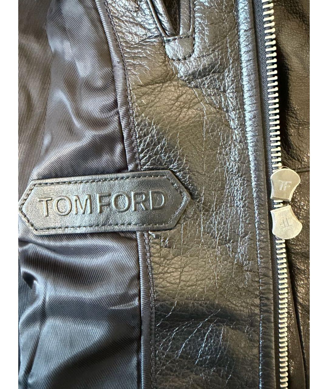 TOM FORD Черная кожаная куртка, фото 3