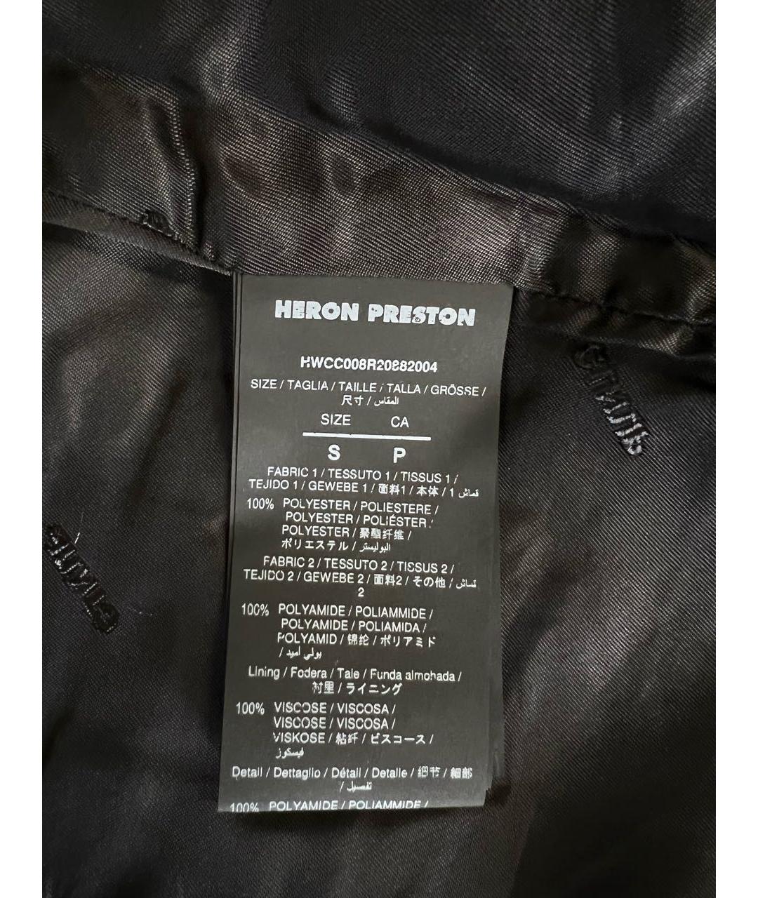 HERON PRESTON Черная полиэстеровая юбка мини, фото 4