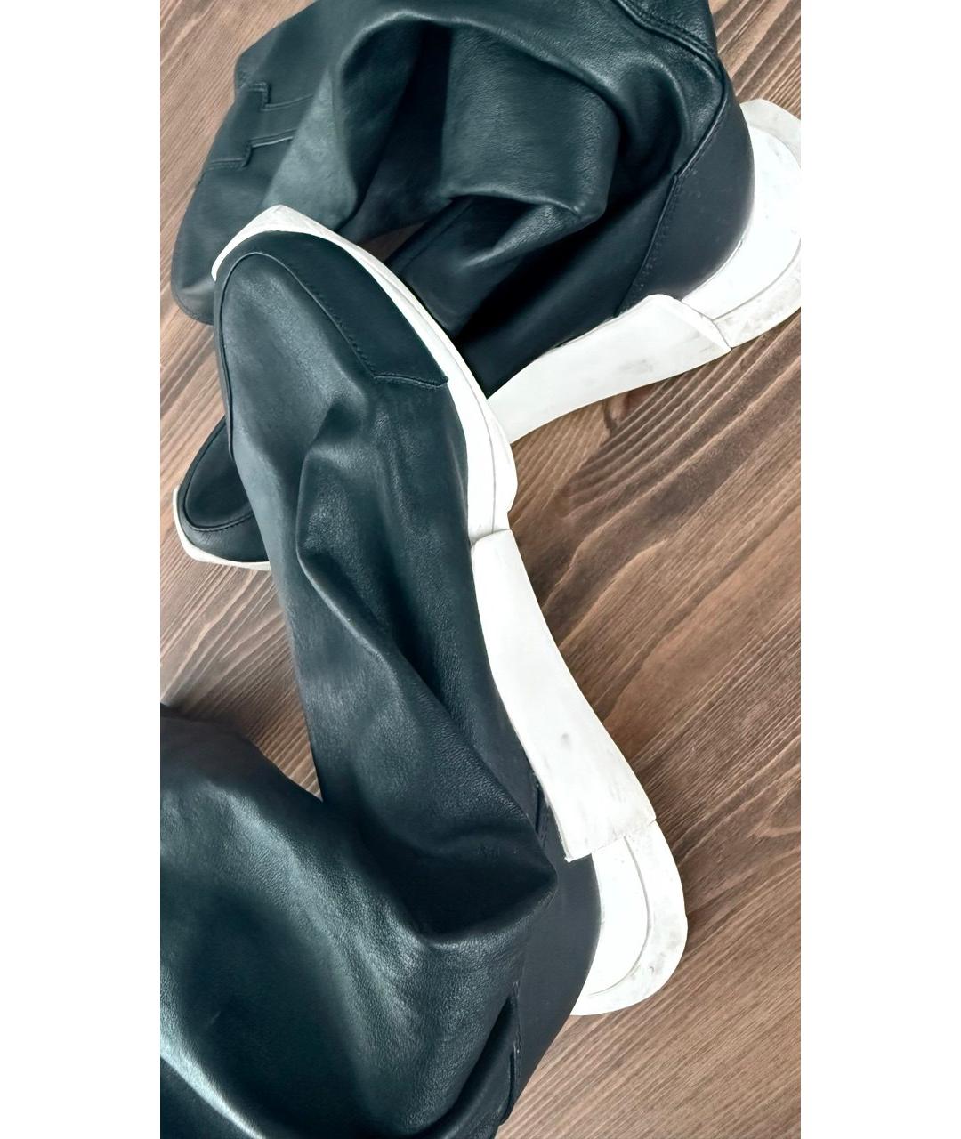 RICK OWENS Черные кожаные сапоги, фото 5