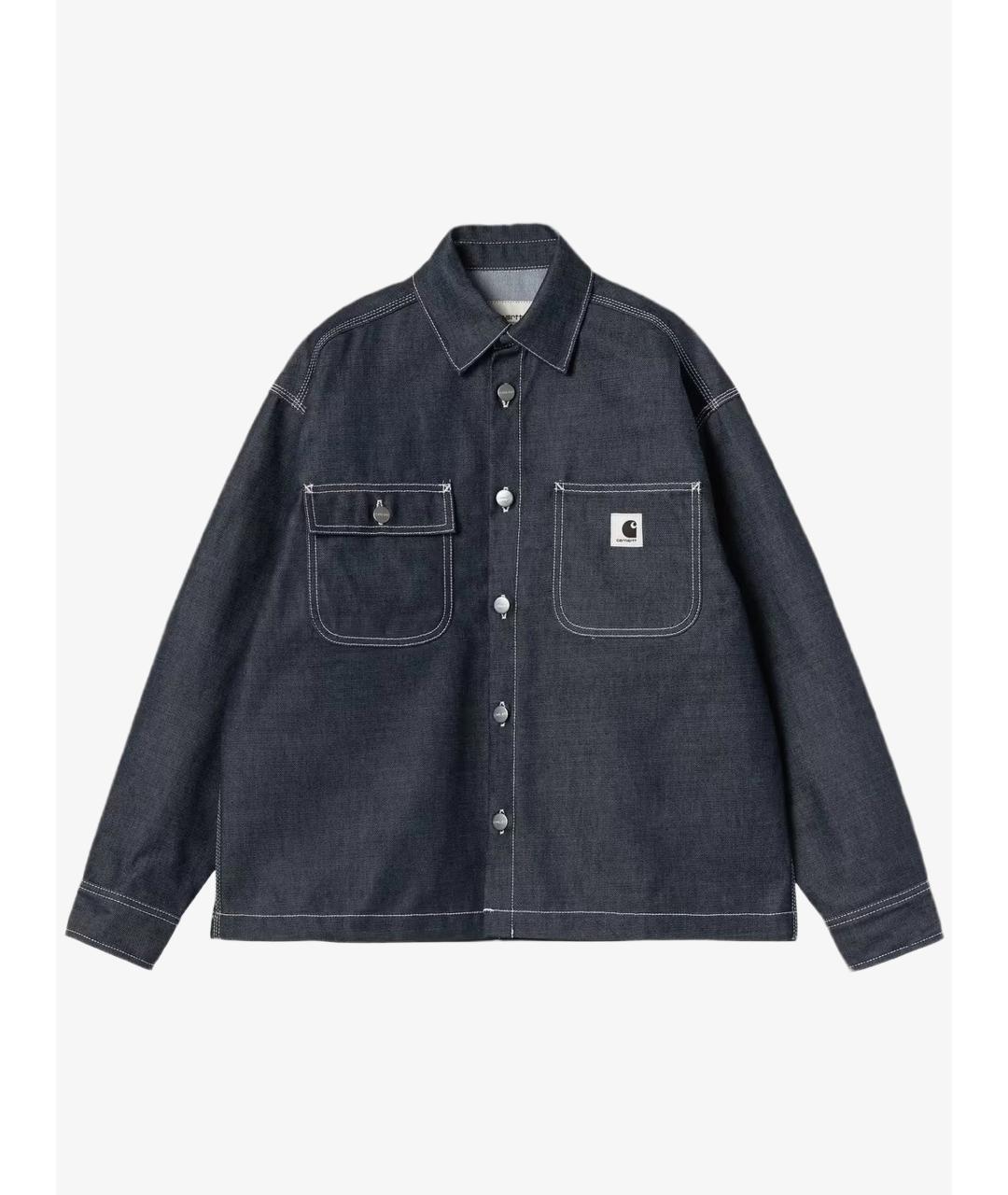 CARHARTT WIP Темно-синяя деним куртка, фото 10