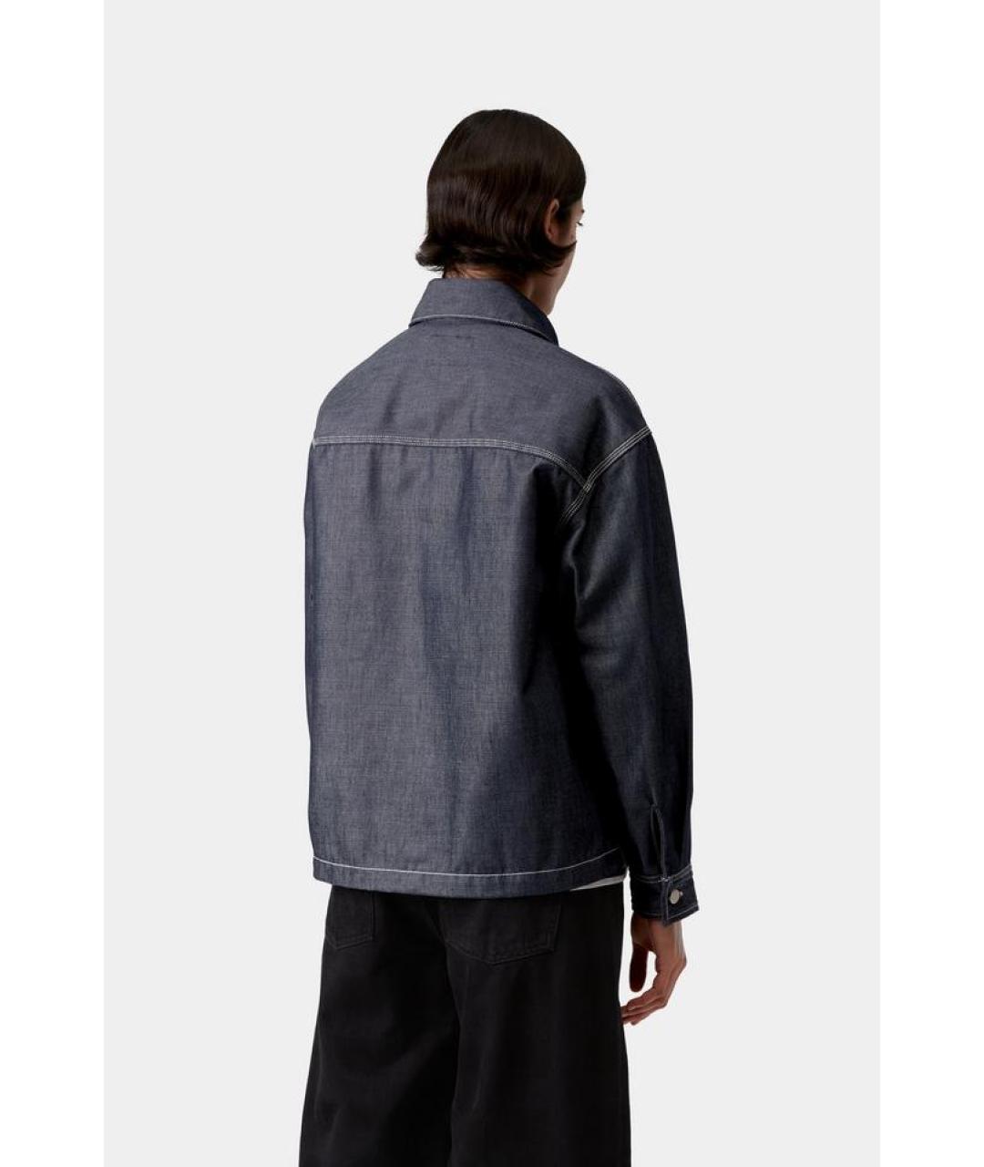 CARHARTT WIP Темно-синяя деним куртка, фото 2