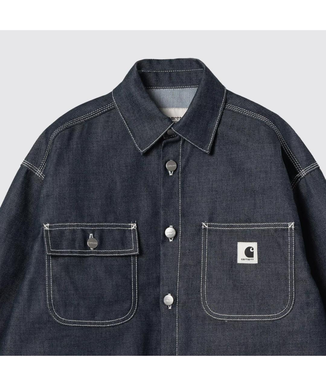 CARHARTT WIP Темно-синяя деним куртка, фото 3