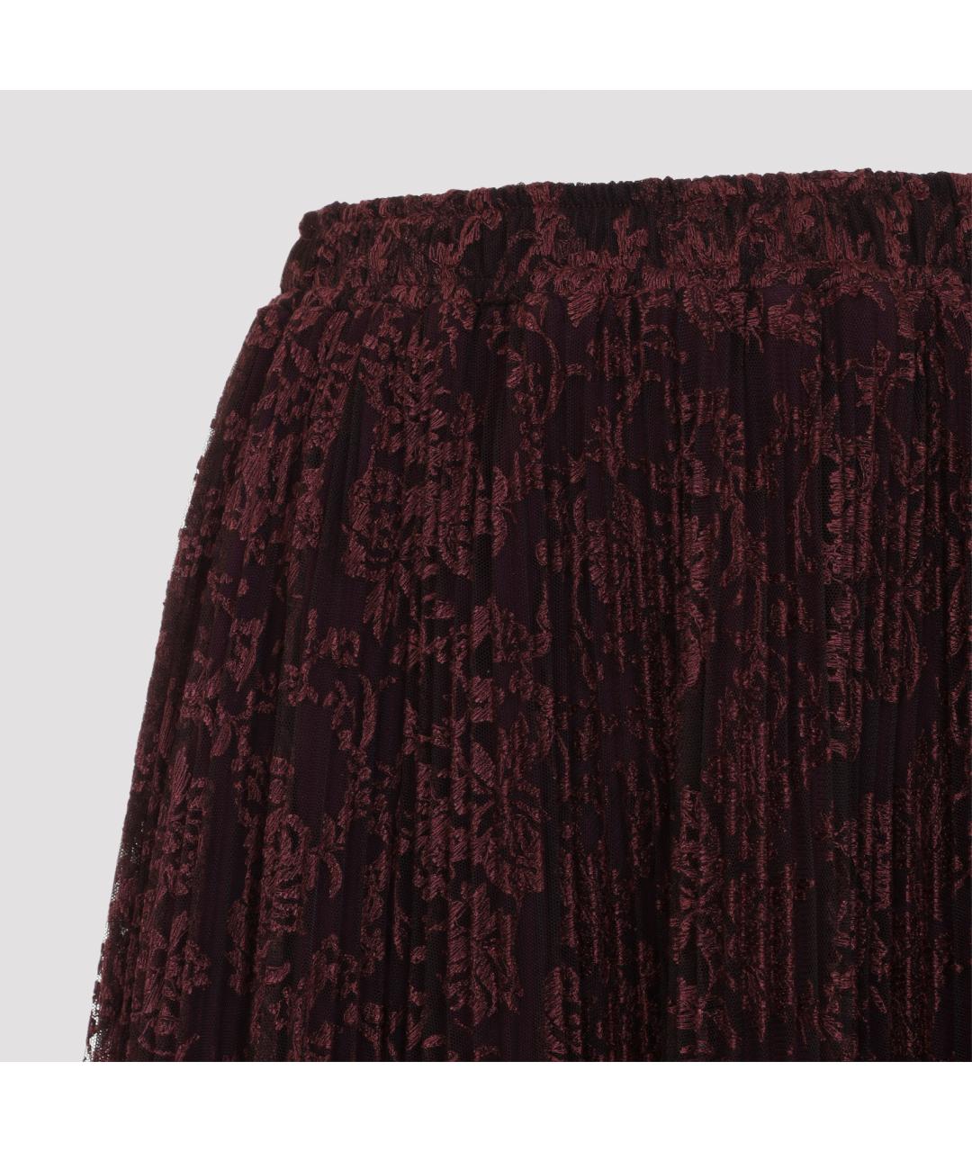 ERMANNO SCERVINO Бордовая хлопковая юбка миди, фото 3