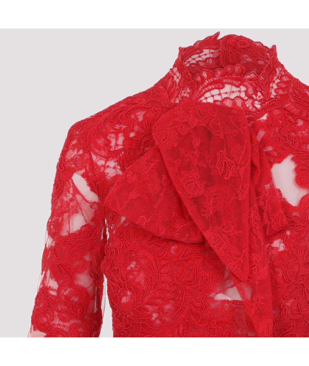 ERMANNO SCERVINO Красное кружевное коктейльное платье, фото 3