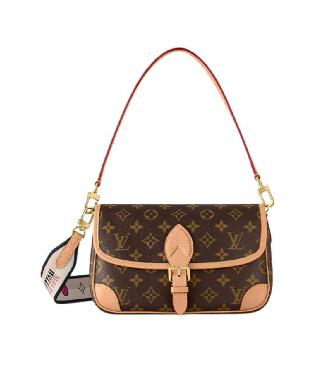 LOUIS VUITTON Коричневая сумка через плечо из канвы, фото 5