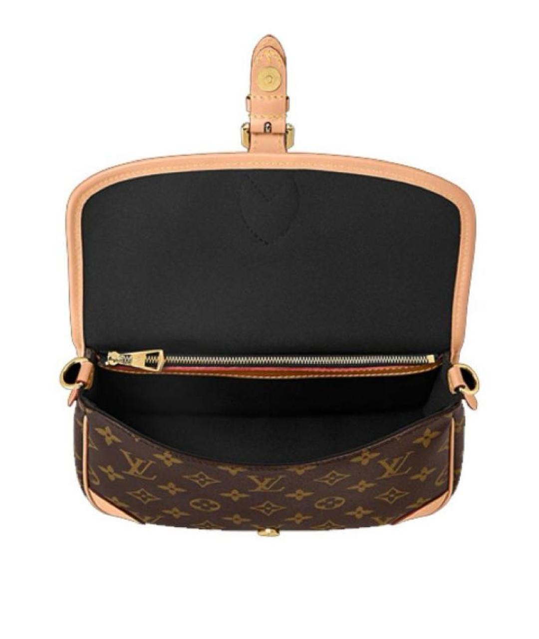 LOUIS VUITTON Коричневая сумка через плечо из канвы, фото 4