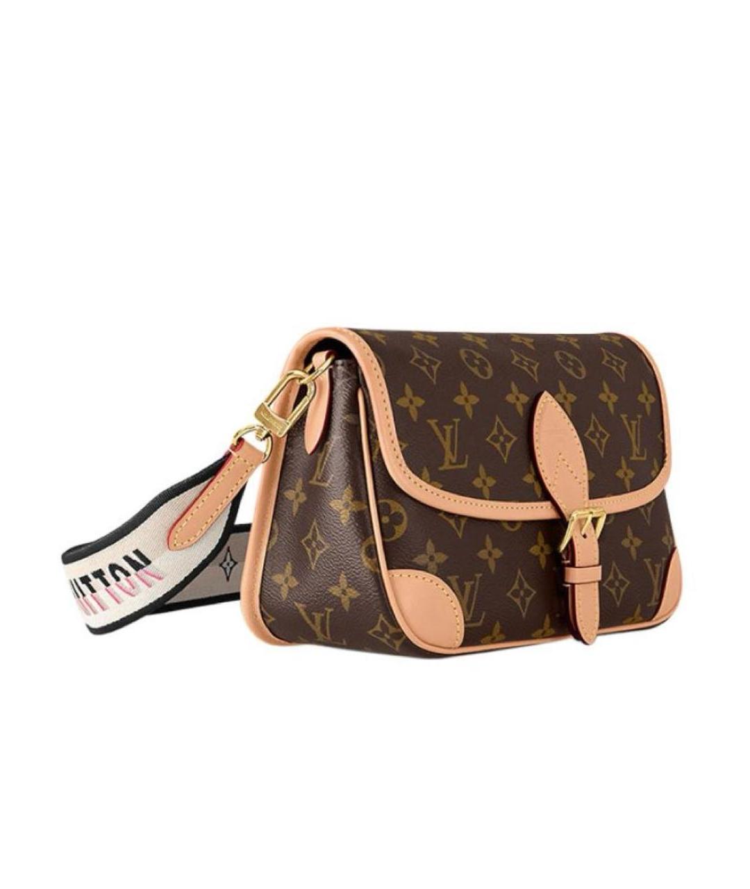 LOUIS VUITTON Коричневая сумка через плечо из канвы, фото 2
