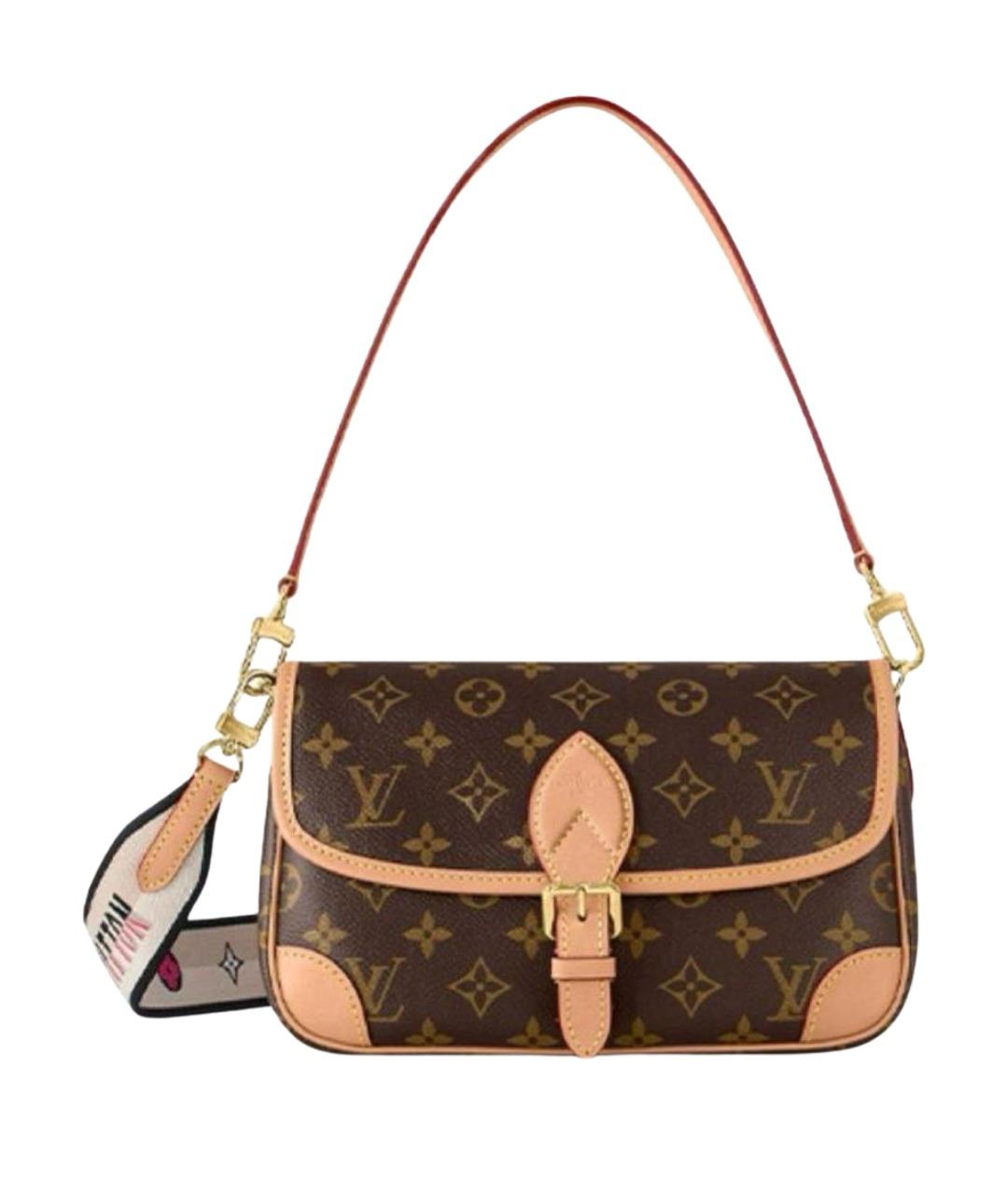 LOUIS VUITTON Коричневая сумка через плечо из канвы, фото 1