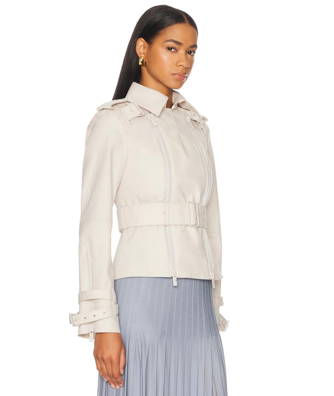 BURBERRY Белая хлопковая куртка, фото 4