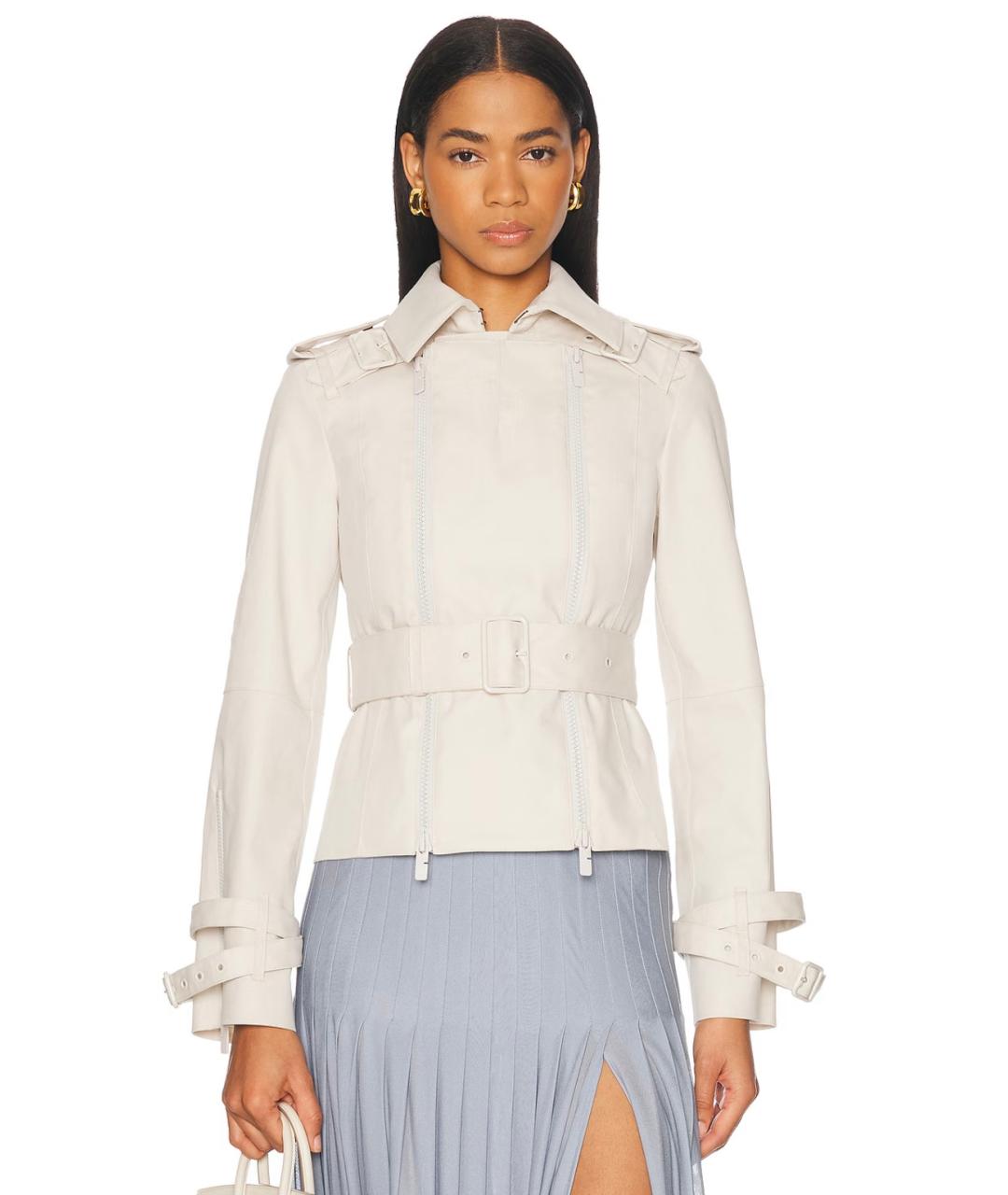 BURBERRY Белая хлопковая куртка, фото 3