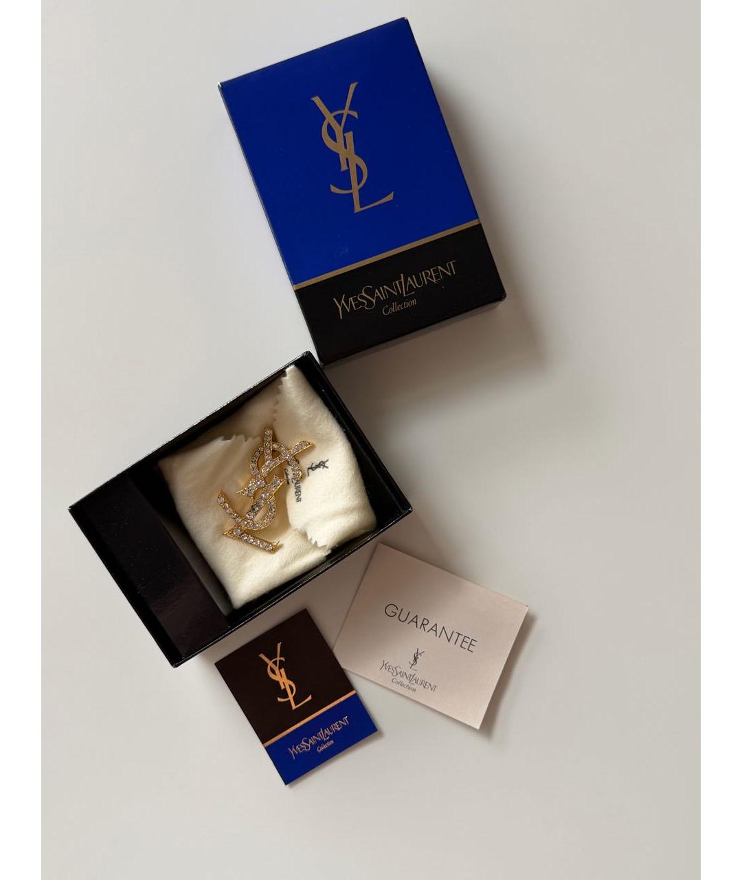 SAINT LAURENT Золотая позолоченная булавка / брошь, фото 4