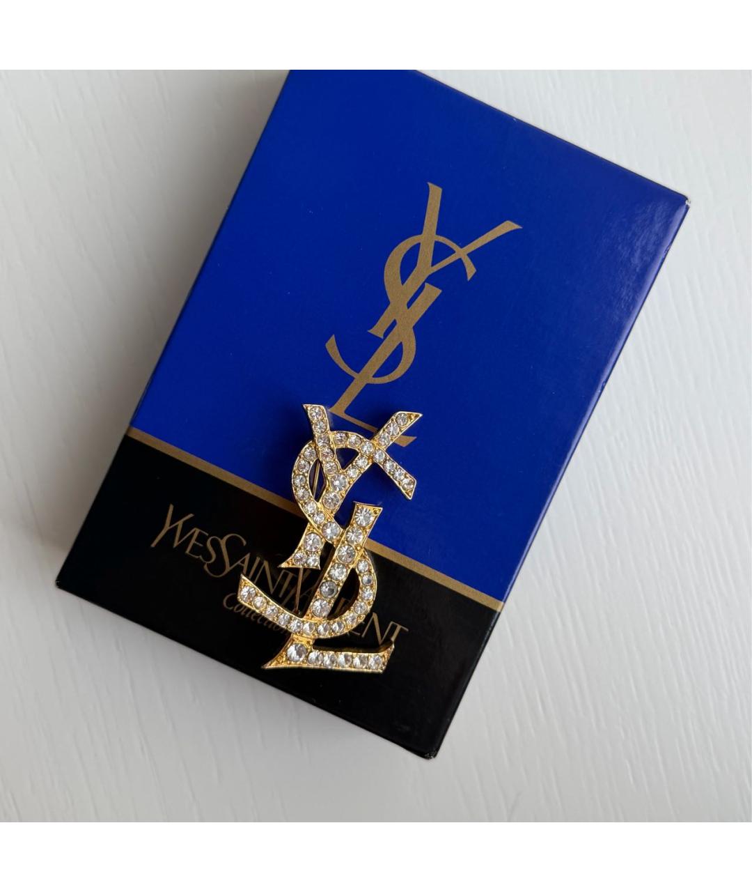 SAINT LAURENT Золотая позолоченная булавка / брошь, фото 8