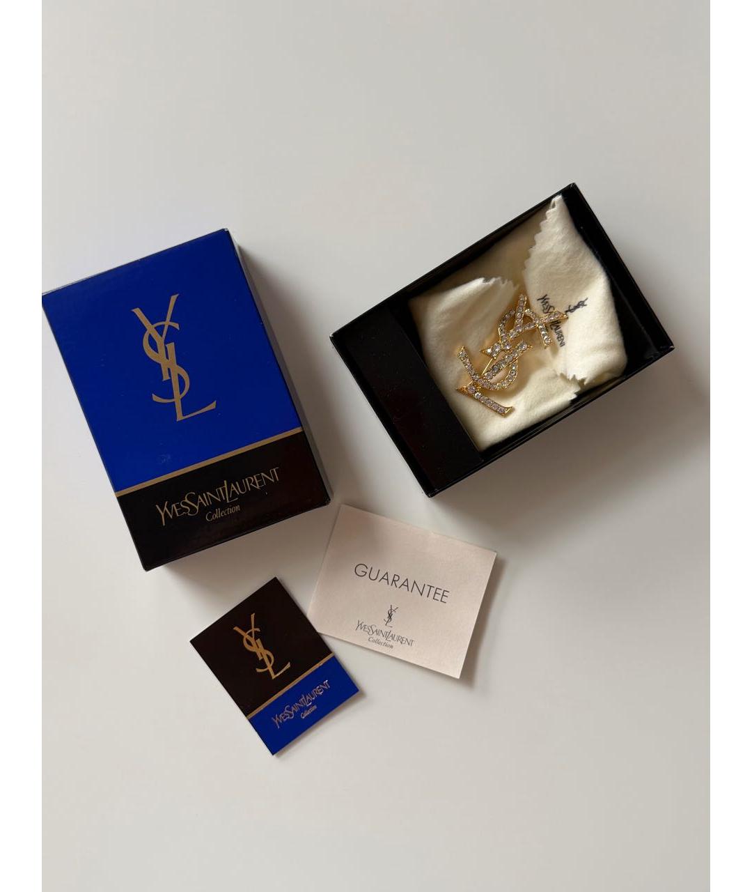 SAINT LAURENT Золотая позолоченная булавка / брошь, фото 5