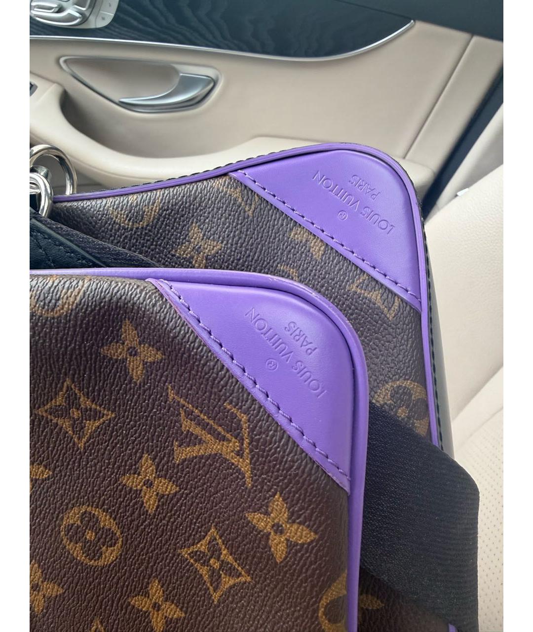 LOUIS VUITTON Коричневая кожаная сумка на плечо, фото 5