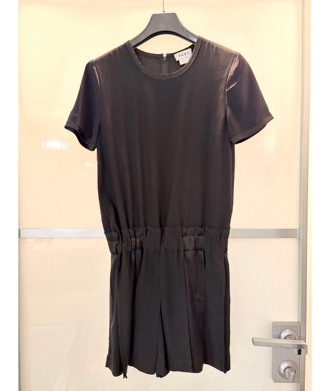 DKNY Черное полиэстеровое повседневное платье, фото 9