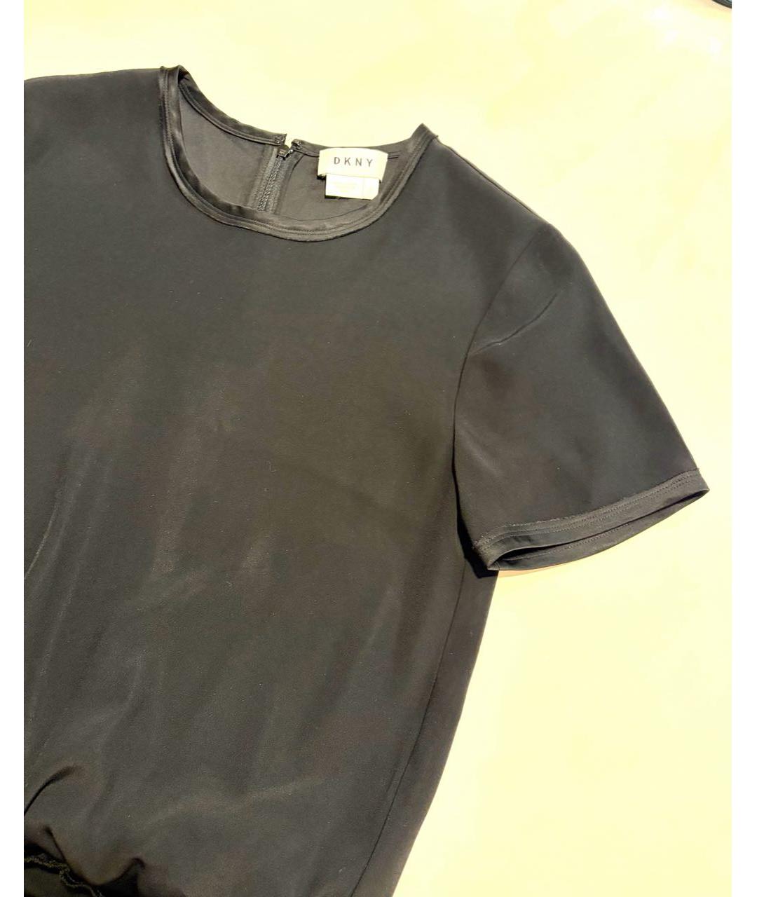 DKNY Черное полиэстеровое повседневное платье, фото 3