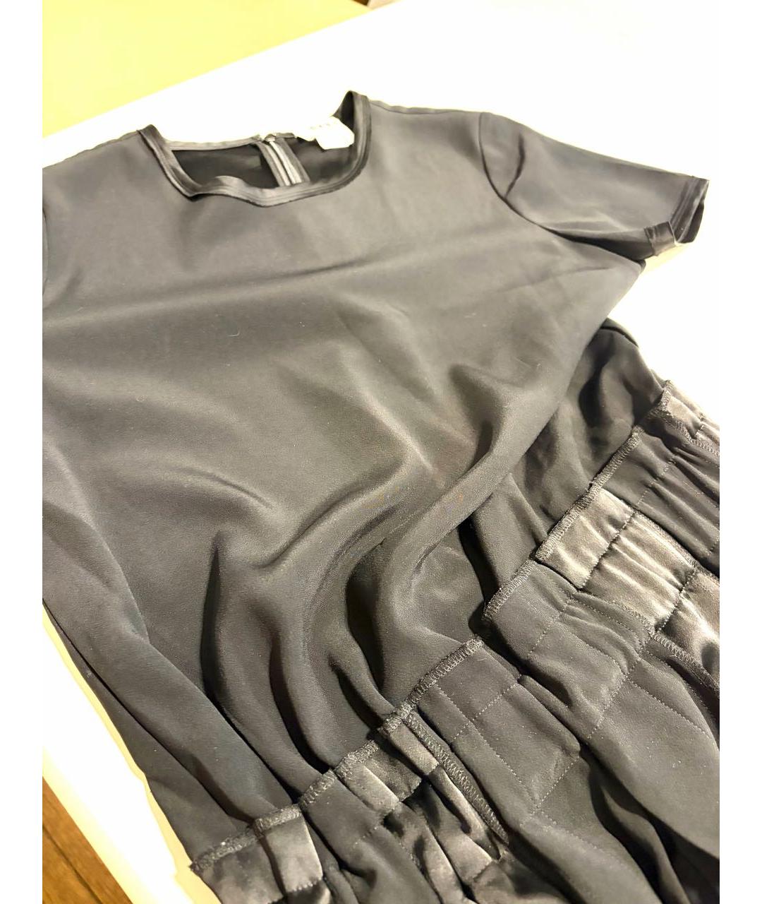 DKNY Черное полиэстеровое повседневное платье, фото 7