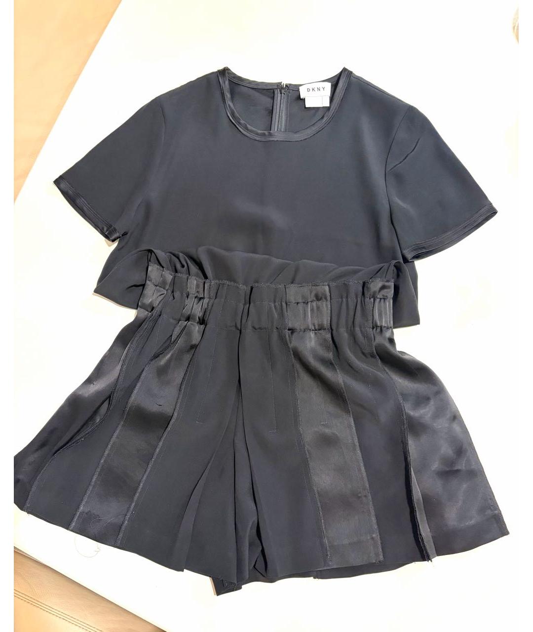 DKNY Черное полиэстеровое повседневное платье, фото 4