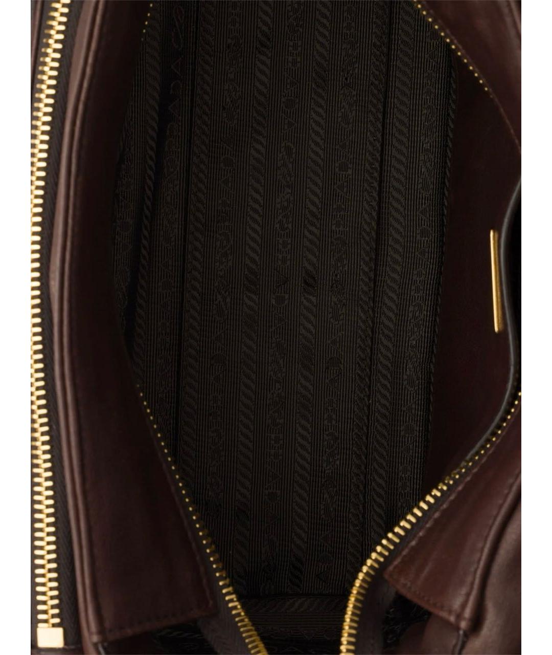 PRADA Коричневая кожаная сумка через плечо, фото 4