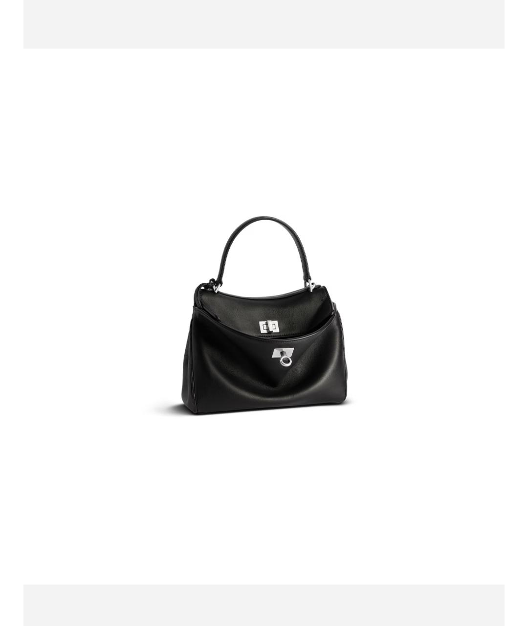 BALENCIAGA Черная кожаная сумка с короткими ручками, фото 1