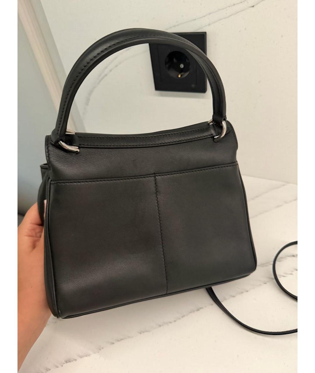 BALENCIAGA Черная кожаная сумка с короткими ручками, фото 4