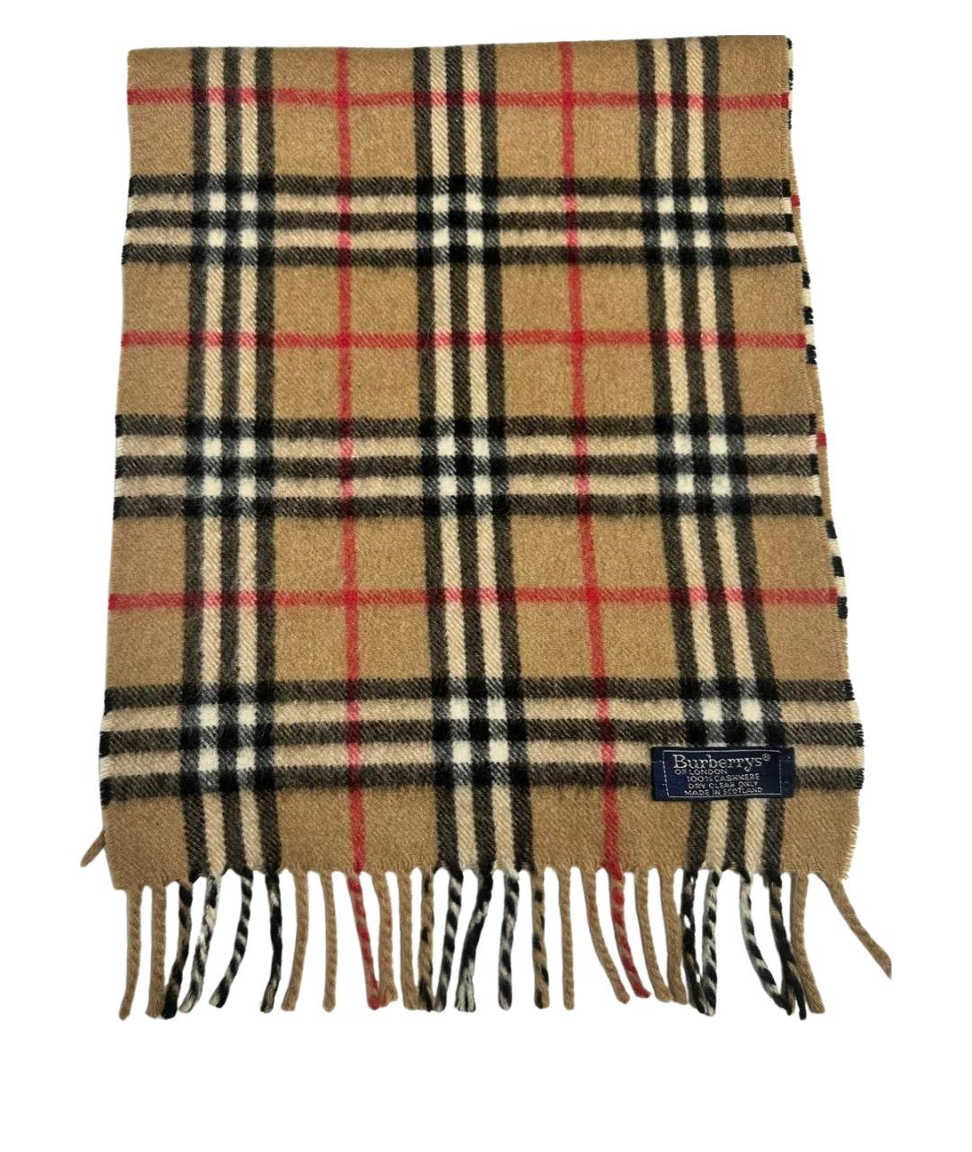 BURBERRY Бежевый кашемировый шарф, фото 1