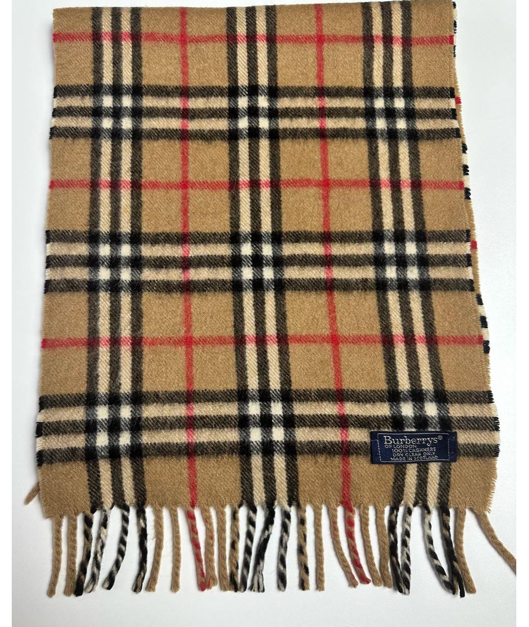 BURBERRY Бежевый кашемировый шарф, фото 4