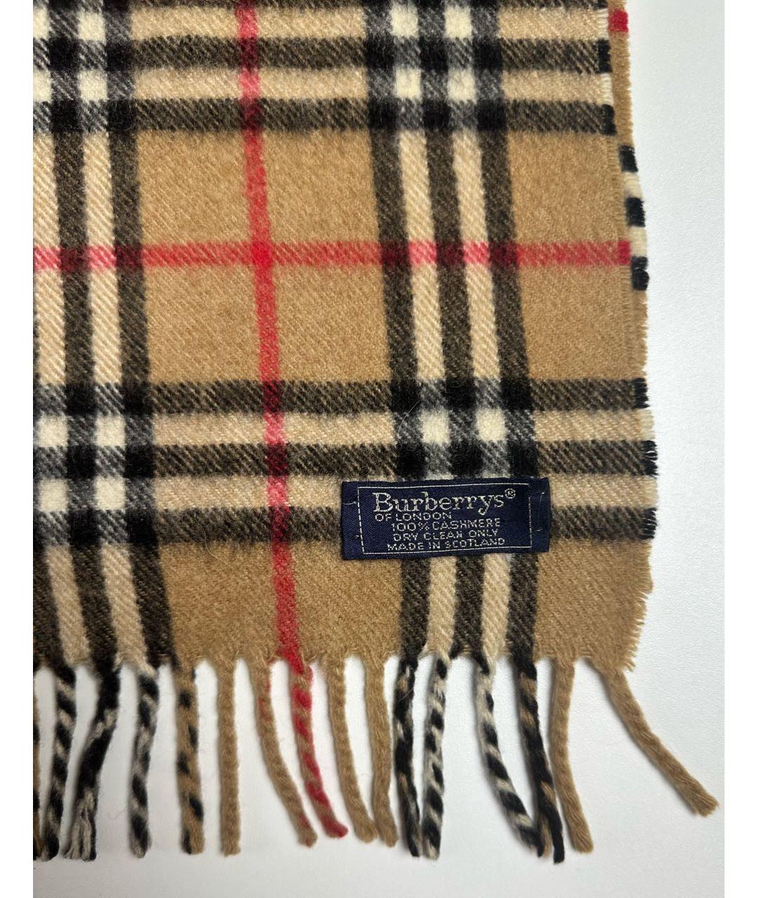 BURBERRY Бежевый кашемировый шарф, фото 3
