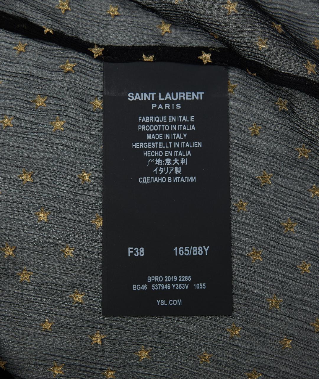 SAINT LAURENT Черная шелковая блузы, фото 3