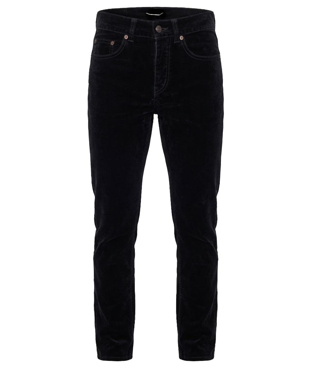 SAINT LAURENT Черные хлопковые прямые джинсы, фото 1