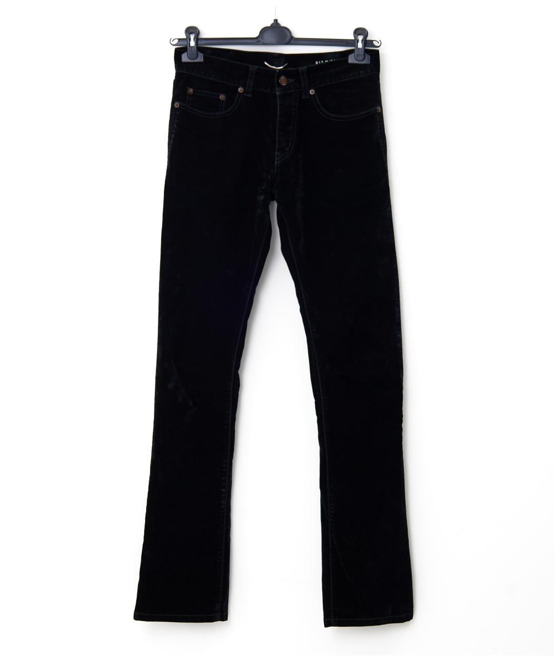 SAINT LAURENT Черные хлопковые прямые джинсы, фото 6