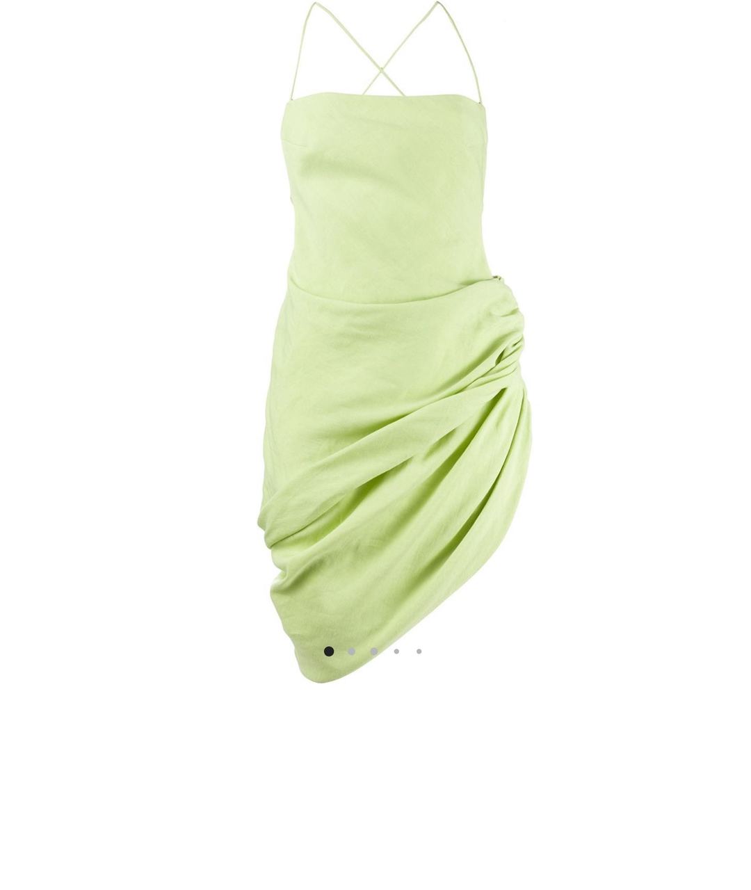 JACQUEMUS Зеленые ацетатное коктейльное платье, фото 1