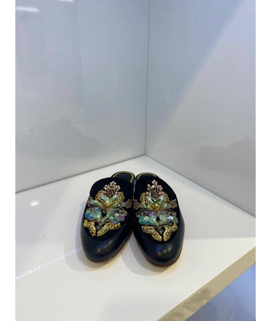 LANVIN Черные кожаные мюли, фото 2