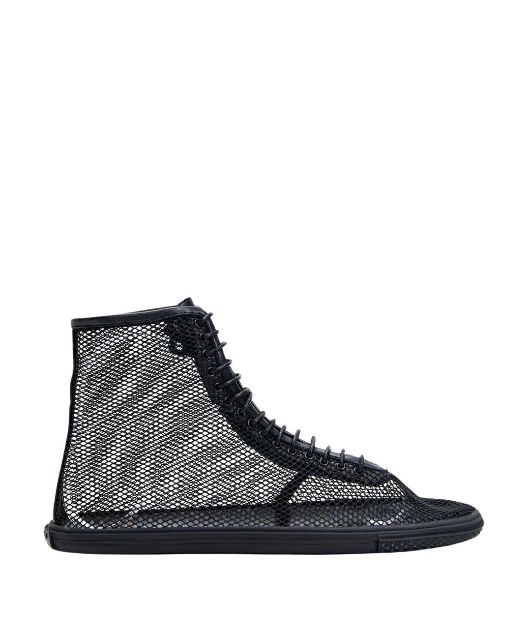 SAINT LAURENT Черные текстильные кеды, фото 1