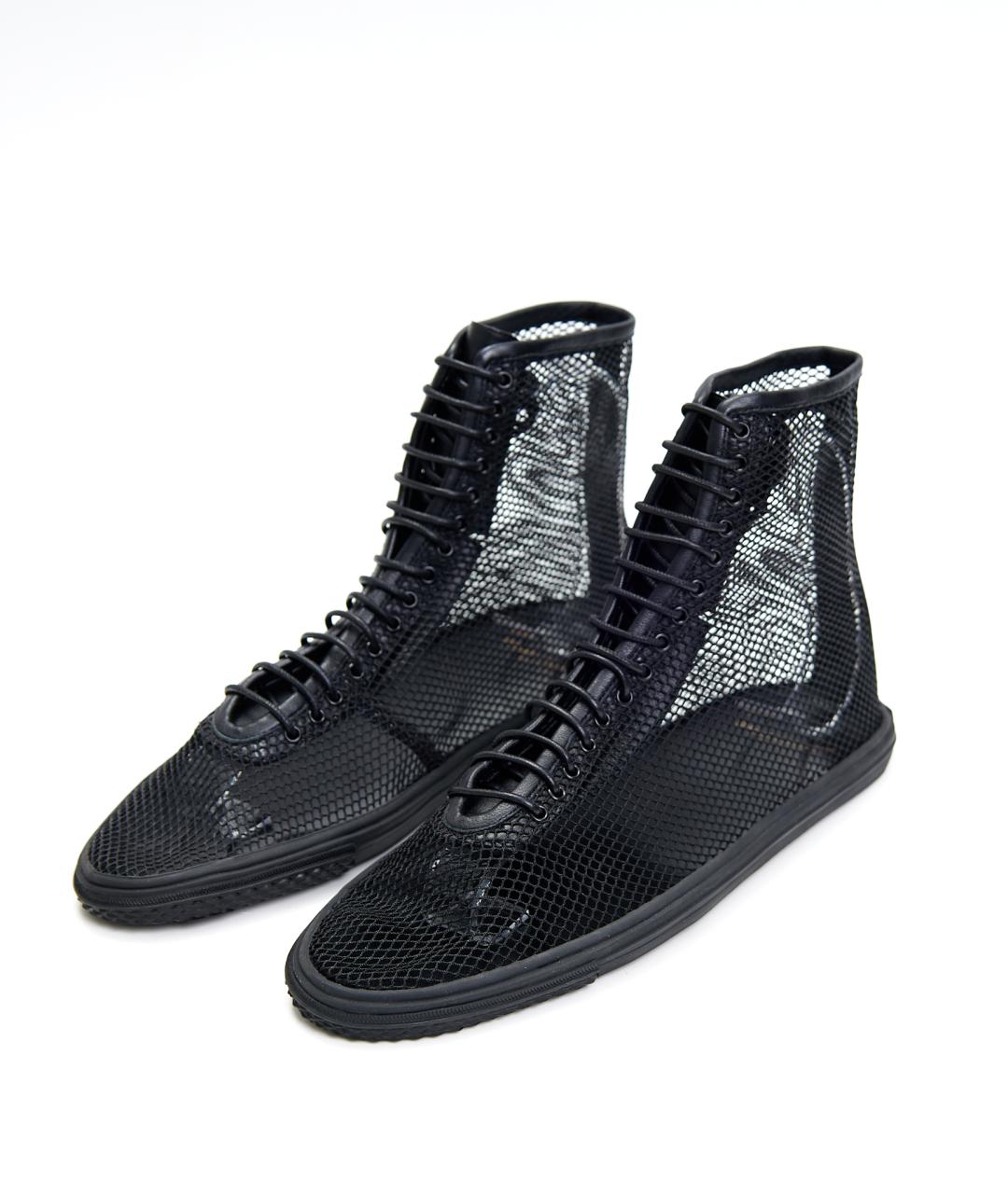 SAINT LAURENT Черные текстильные кеды, фото 2