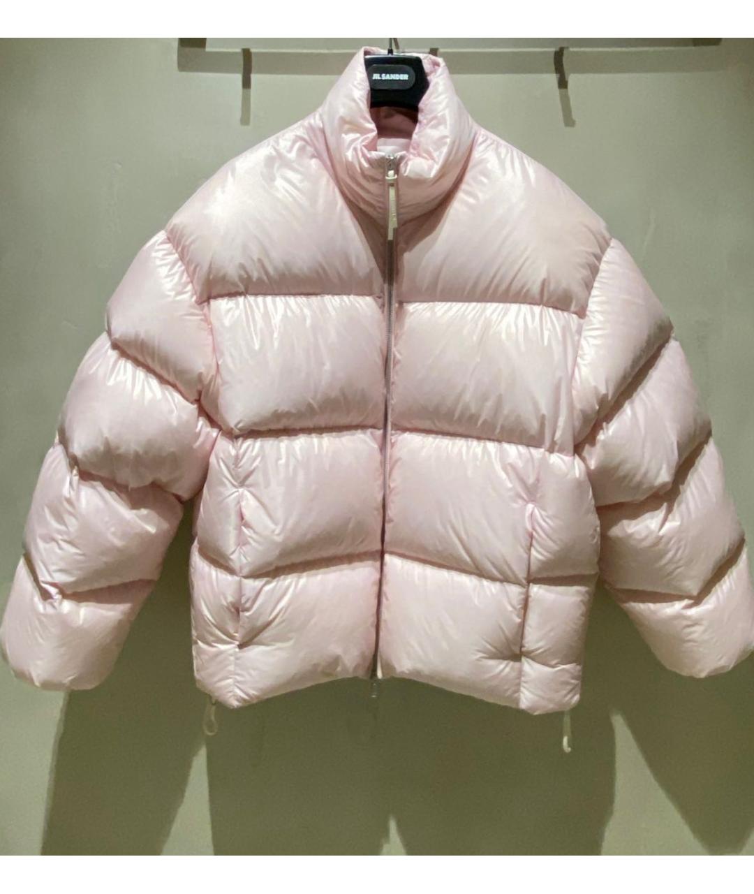 JIL SANDER Розовый полиэстеровый пуховик, фото 4
